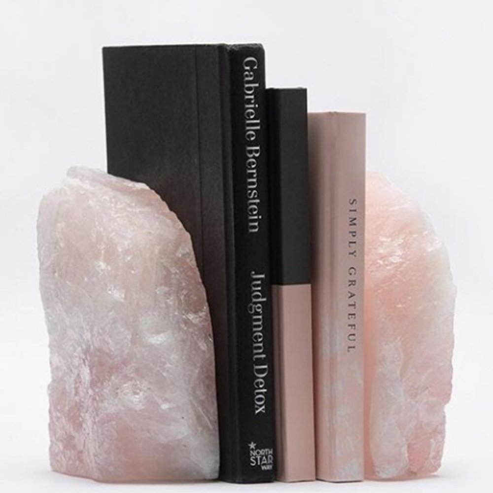 Rose Quartz Bookends - Picture 2 of 2